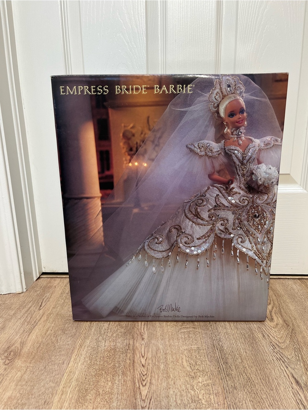 Barbie Empress Bride in White and Gold Accented Gown Bob Mackie